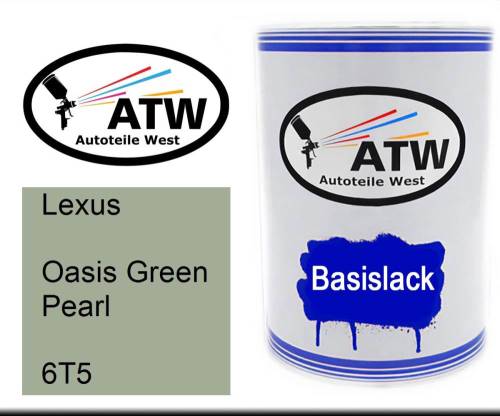 Lexus, Oasis Green Pearl, 6T5: 500ml Lackdose, von ATW Autoteile West.